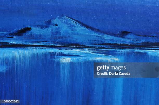 abstract art background blue white dark blue - green studio background stock illustrations