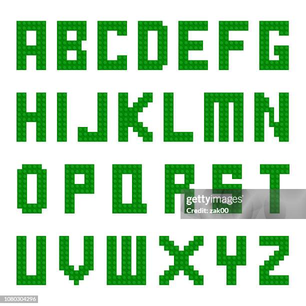 vector plastic toy alphabet - comma pattern stock illustrations