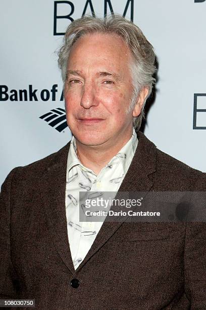 Actor Alan Rickman attends the "John Gabriel Borkman" after party at the Brooklyn Academy of Music on January 13, 2011 in New York City.