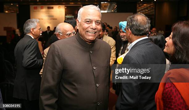 Yashwant Sinha during the MJ Akbar's Book Launch Tinderbox;The Past and Future of Pakistan on January 11,2011 in New Delhi.