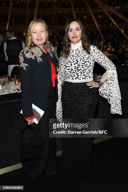 Tania Fares and Sarah Mower during The Fashion Awards 2018 In Partnership With Swarovski at Royal Albert Hall on December 10, 2018 in London, England.