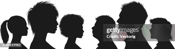 heads - mug shot stock illustrations