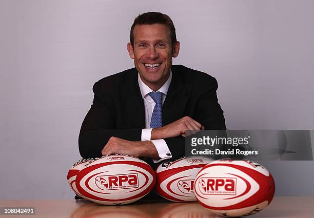 Damian Hopley, CEO of the Rugby Players Association poses for a portrait at the RPA offices on 6 January 2011, in Twickenham, England.