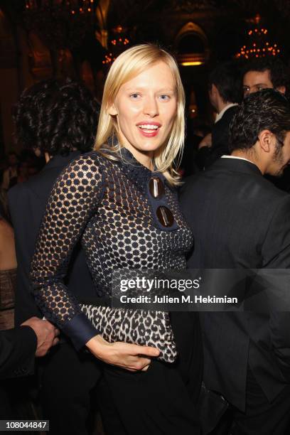 Anna Sherbinina attends the 16th 'Cerememonie Des Lumieres' at Hotel de Ville on January 14, 2011 in Paris, France.