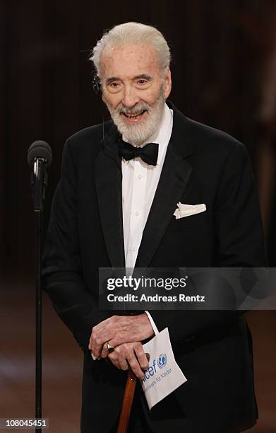 Sir Christopher Lee attends the Semper Opera ball on January 14, 2011 in Dresden, Germany.
