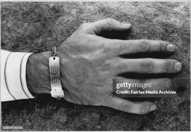 Pix Shows Simon Carter Australian cryonics Association President in the Vaucluse Cemetary Today. May 01, 1991. .