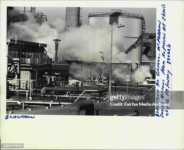 Shell Mds Explosion Smoke billows from explosion at Shell's Clyde Refinery. June 26 ...