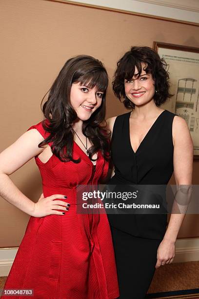 Madeleine Martin and Carla Gugino at Showtime's 2011 Winter TCA at Langham Hotel on January 14, 2011 in Pasadena, California.