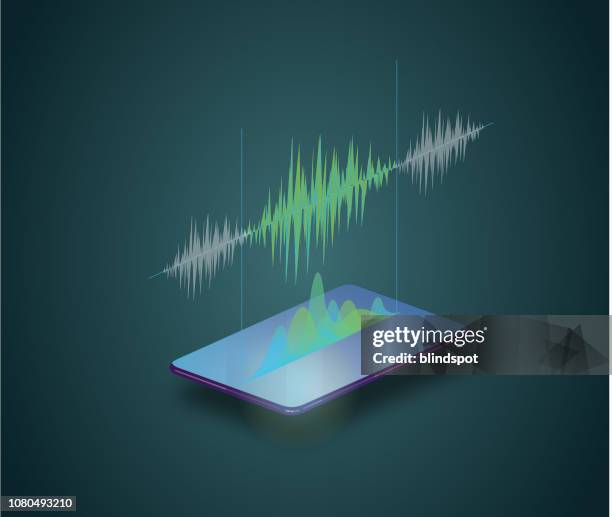 phone audio - speech recognition stock illustrations