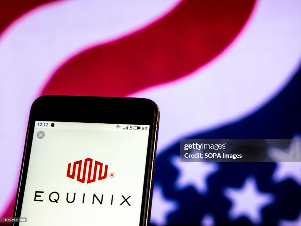 Equinix Internet services company logo seen displayed on a