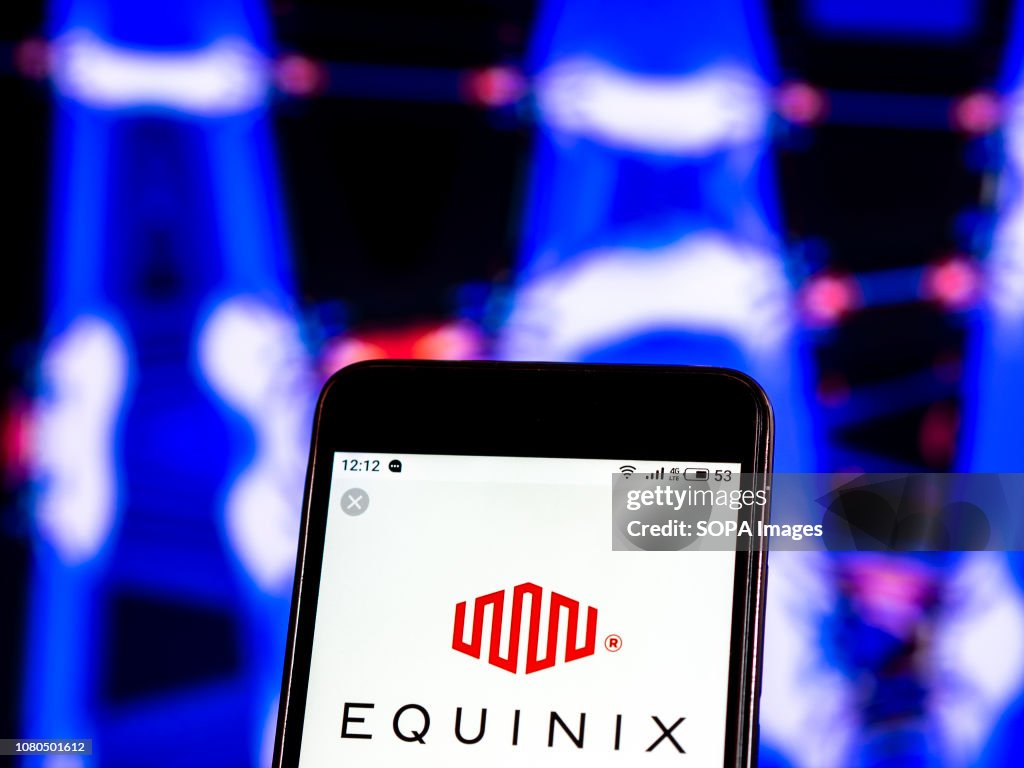 Equinix Internet services company logo seen displayed on a