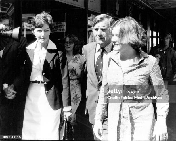 Ian Sinclair...Court Decision wife Rosemary at left. March 31, 1980. .