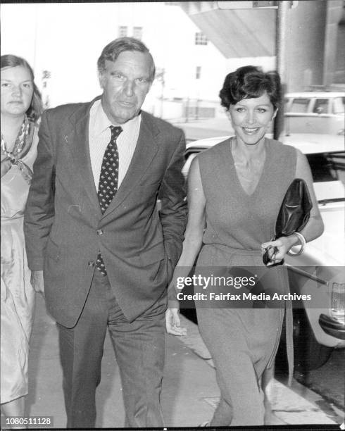 Mr. Ian Sinclair arriving at Central Court of Petty sessions today, wife Rosemary at right. February 4, 1980. .