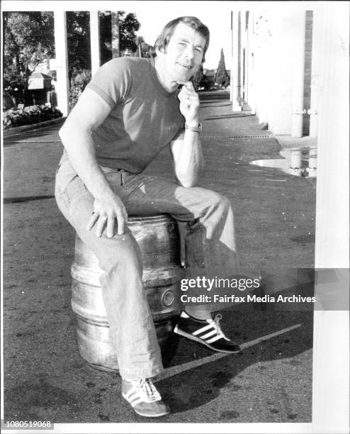 Saint George captain, Bill Smith, lifting legs at the club before the Saints/Souths clash. Today's game is the 284th grade game for Smith -- one more...