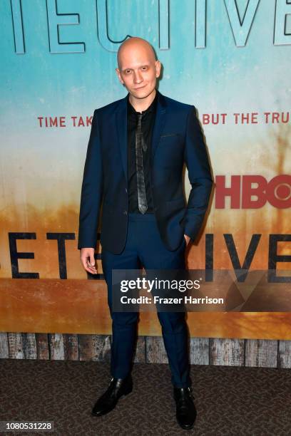 Anthony Carrigan attends the premiere of HBO's 'True Detective' Season 3 at Directors Guild Of America on January 10, 2019 in Los Angeles, California.