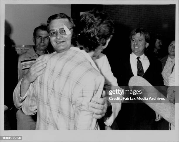 The return of Donald Tait.Don Tait is seen with his son Vic. February 16, 1988. .