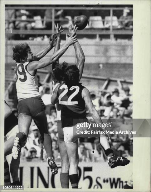 Aussie Rules Swans Vs Essendon at the SCG.Warwick Capper. August 26, 1984. .