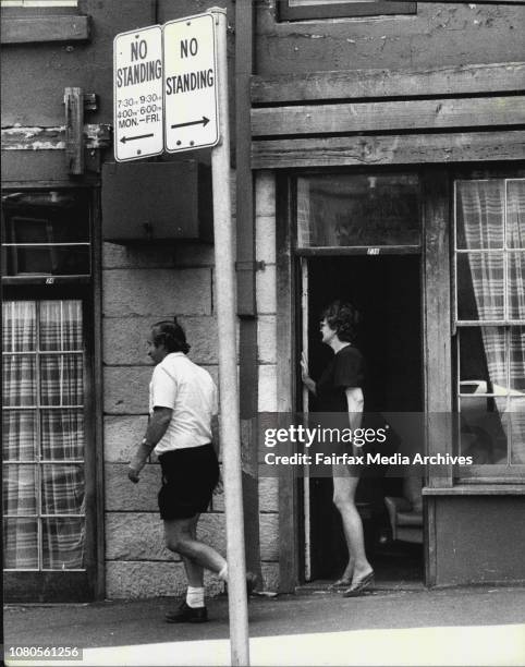 Girls working in Liverpool St, not far from the Green Prawn restaurant.Proprietor of the Green Prawn, restaurant in Liverpool St Darlinghurst, Mr....