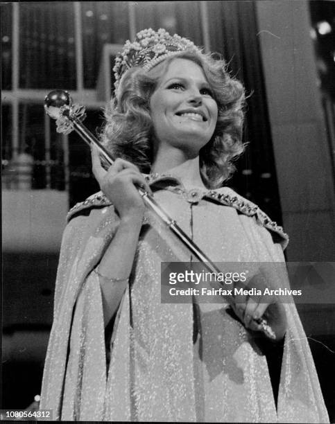 The Premier Mr. N. Wran crowning Miss Australia 1978 Miss Victoria Gloria Krope. October 26, 1977. .