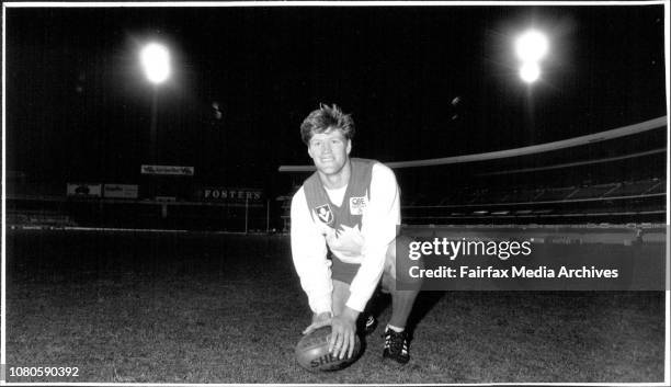 Sydney Swans training session at the S.C.G.Swans Full Forward, Darren Ogier. July 18, 1989. .