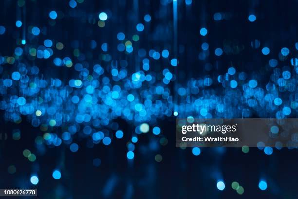 cool bokeh elements of background - blue light stock pictures, royalty-free photos & images