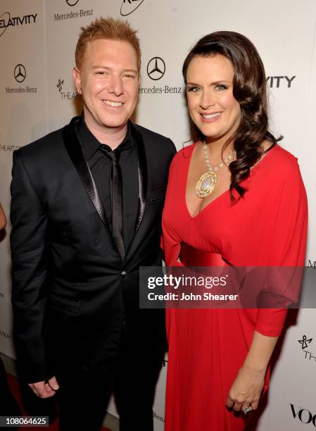 Founder of Relativity Media Ryan Kavanaugh and Art of Elysium Founder Jennifer Howell arrive at the 2011 Art Of Elysium "Heaven" Gala held at the...