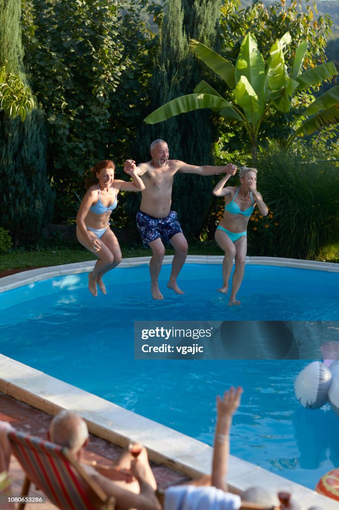 Senior Pool Fun Social Seniors Pool Fun High-Res Stock Photo - Getty Images