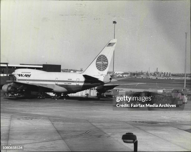 The Pan Am jet on which an attempted hijacking was made surrounded by fire tenders following a threat to blow up the aircraft.Fire tenders cluster...