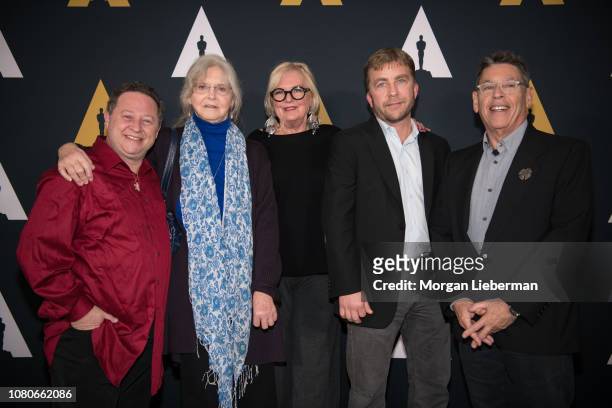 Scott Schwartz, Melinda Dillon, Mary E. McLeod, Peter Billingsley, and Reuben Freed arrive at the Academy Of Motion Picture Arts And Sciences 35th...