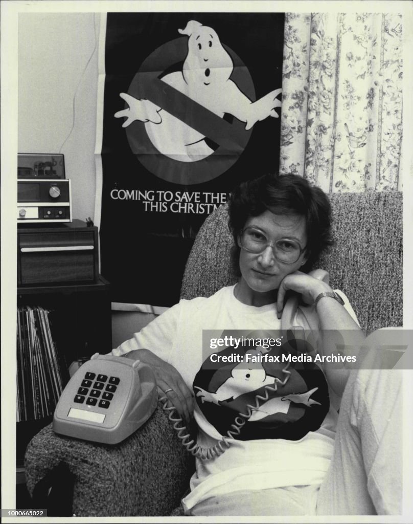 Mrs. Mary Walton of Duntroon Street, Hurlstone Park who's phone number is simular to the one in the Hoyts movie, Ghostbusters, and has been plagued by phone calls from children wanting ghosts "busted".