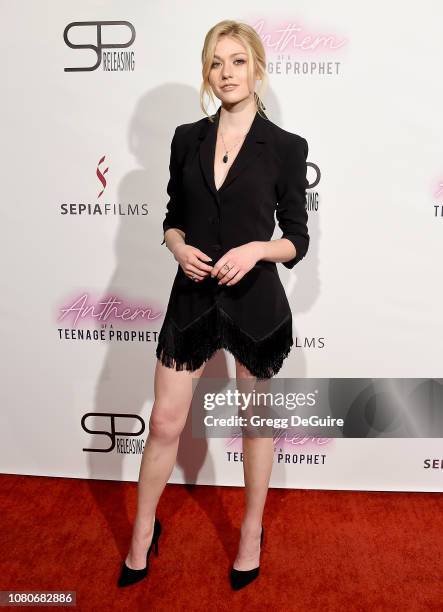 Katherine McNamara arrives at the Premiere Of SP Releasing And Sepia Films' "Anthem Of A Teenage Prophet" at TCL Chinese 6 Theatres on January 10,...