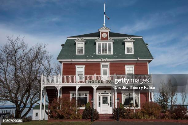 The Hotel Paulin, a traditional wooden Acadian construction in Caraquet.