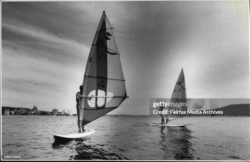 Sailboard riders Michael Mulholland and Warwick Newall, ready for there tour around India.