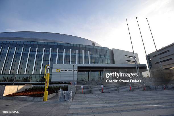 General view of Matthew Knight Arena on January 2, 2011 in Eugene, Oregon. The arena is named for Matthew Knight, the son of Phil Knight who is the...