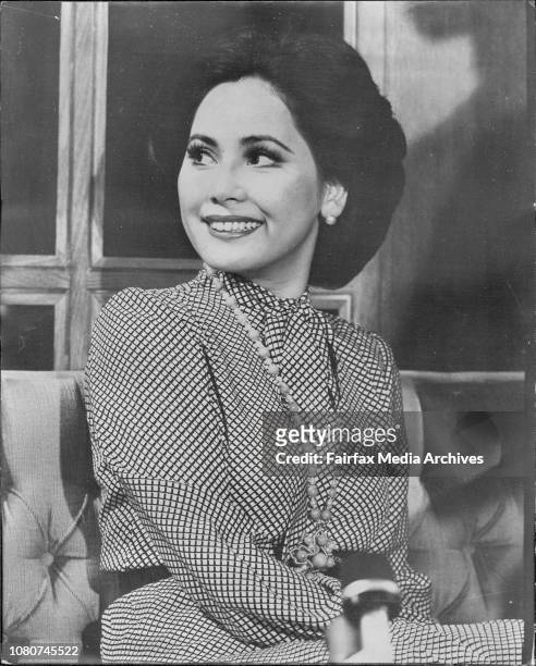 Madame Ratna-Sari Dewi Sukarno at the conference.Wife of the Late President of Indonesia, Madame Ratna-Sari Dewi Sukarno who is visiting Australia at...
