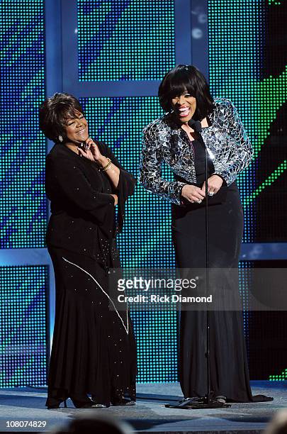 Legend Shirley Ceasar and Recording Artist Vickie Winans present the Albertina Walker Female Vocalist of the Year at the 26th Annual Stellar Gospel...