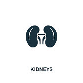 Kidneys icon. Premium style design from healthcare icon collection. Pixel perfect Kidneys icon for web design, apps, software, print usage