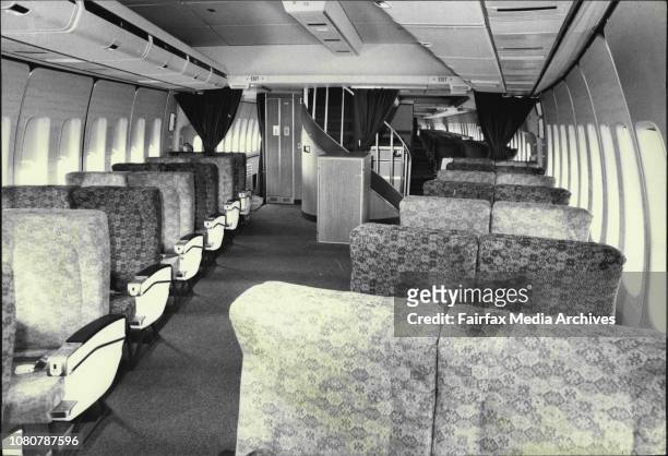 Interior Pictures of Boeing 747 S.P. Jet Business Section. February 26, 1981. .