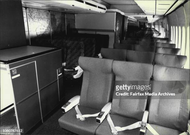 Interior Pictures of Boeing 747 S.P. Jet Business Section. February 26, 1981. .