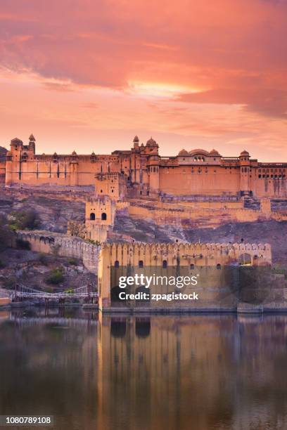 amber or amer fort, located in rajasthan, india - jaipur stock pictures, royalty-free photos & images