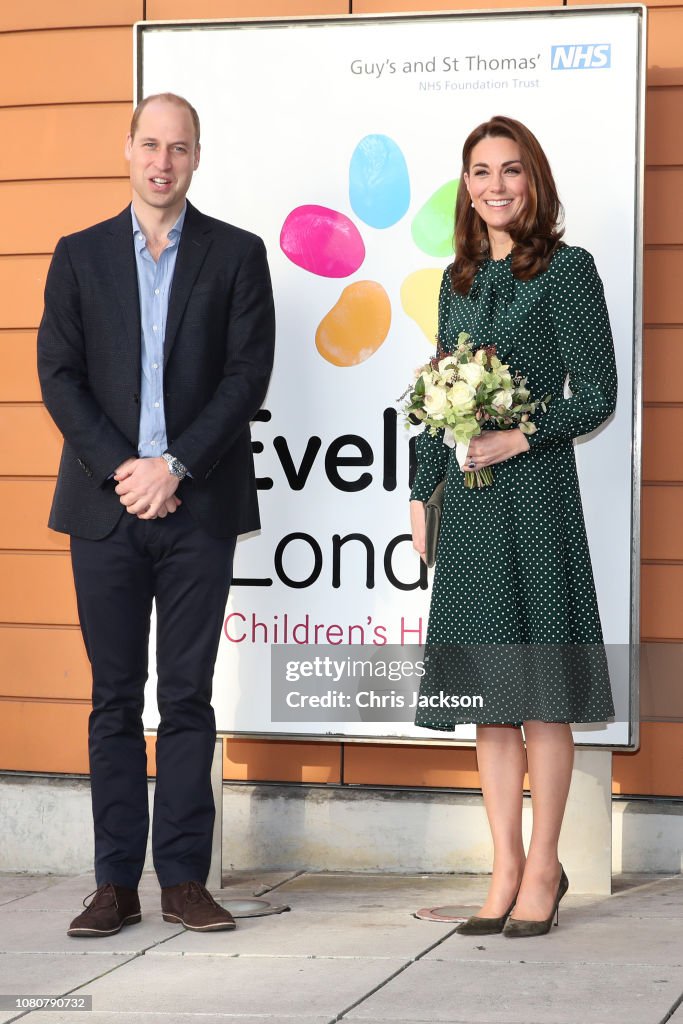 The Duke & Duchess Of Cambridge Visit Evelina London And The Passage