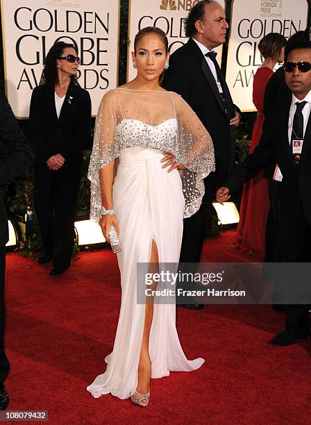 Singer/actress Jennifer Lopez arrives at the 68th Annual Golden Globe Awards held at The Beverly Hilton hotel on January 16, 2011 in Beverly Hills,...