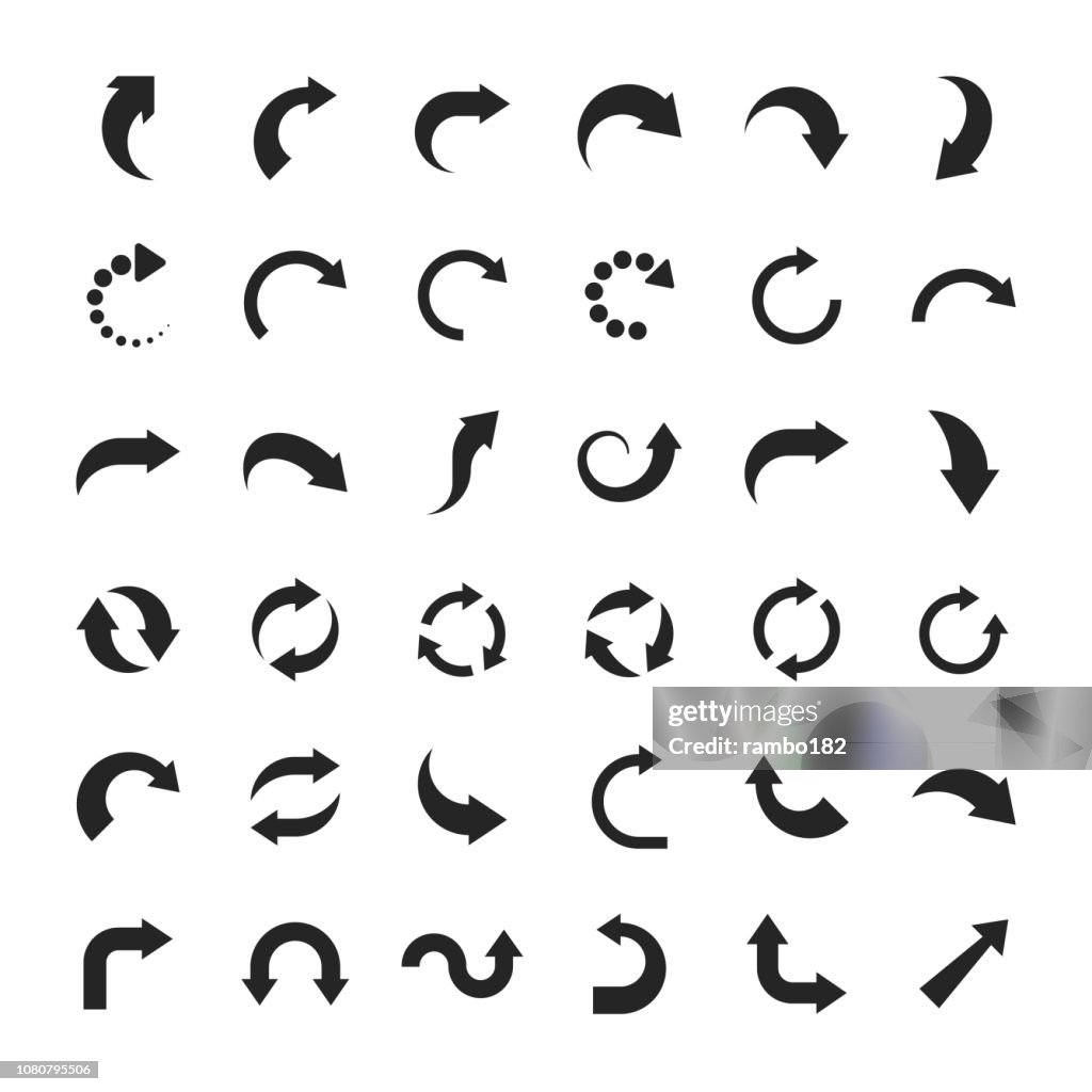 Iconos de flecha. Para Web y móvil.