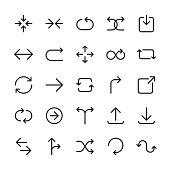Arrow Icons. Editable Stroke. Pixel Perfect. For Mobile and Web.