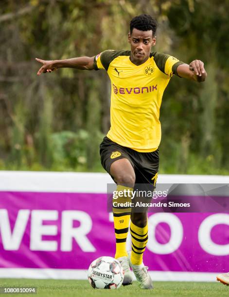Alexander Isak of Borussia Dortmund during a friendly match against Willem II Tilburg as part of the training camp on January 11, 2019 in Marbella,...