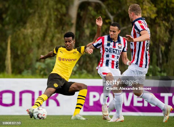 Alexander Isak of Borussia Dortmund during a friendly match against Willem II Tilburg as part of the training camp on January 11, 2019 in Marbella,...