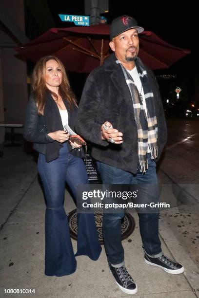 David Justice and Rebecca Villalobos are seen on January 10, 2019 in Los Angeles, California.