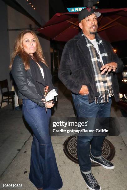 David Justice and Rebecca Villalobos are seen on January 10, 2019 in Los Angeles, California.