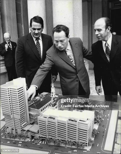 Moscow City Soviet Delegation Visits Sydney - The 5 man Moscow City Soviet Delegation escorted by Sydney's Lord Mayor Ald Nick Shehadie looked over...