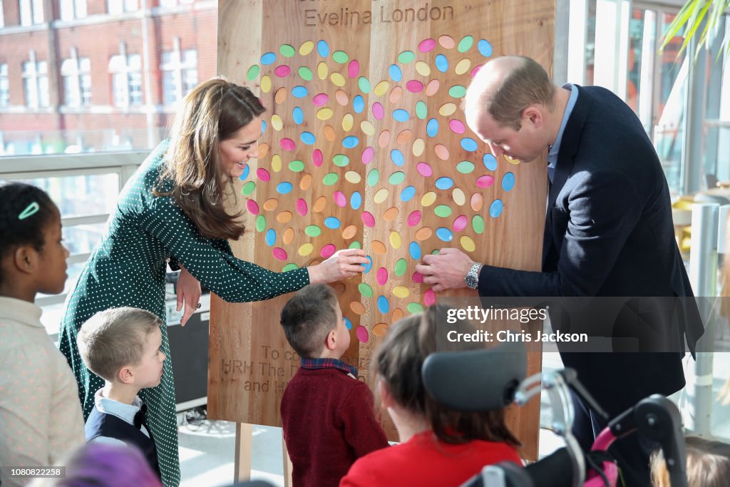 The Duke & Duchess Of Cambridge Visit Evelina London And The Passage